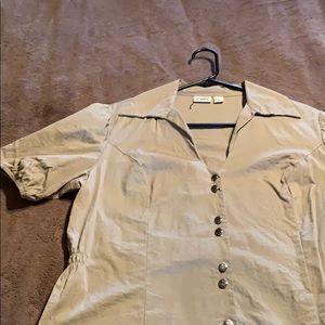 Cato short sleeve button up top